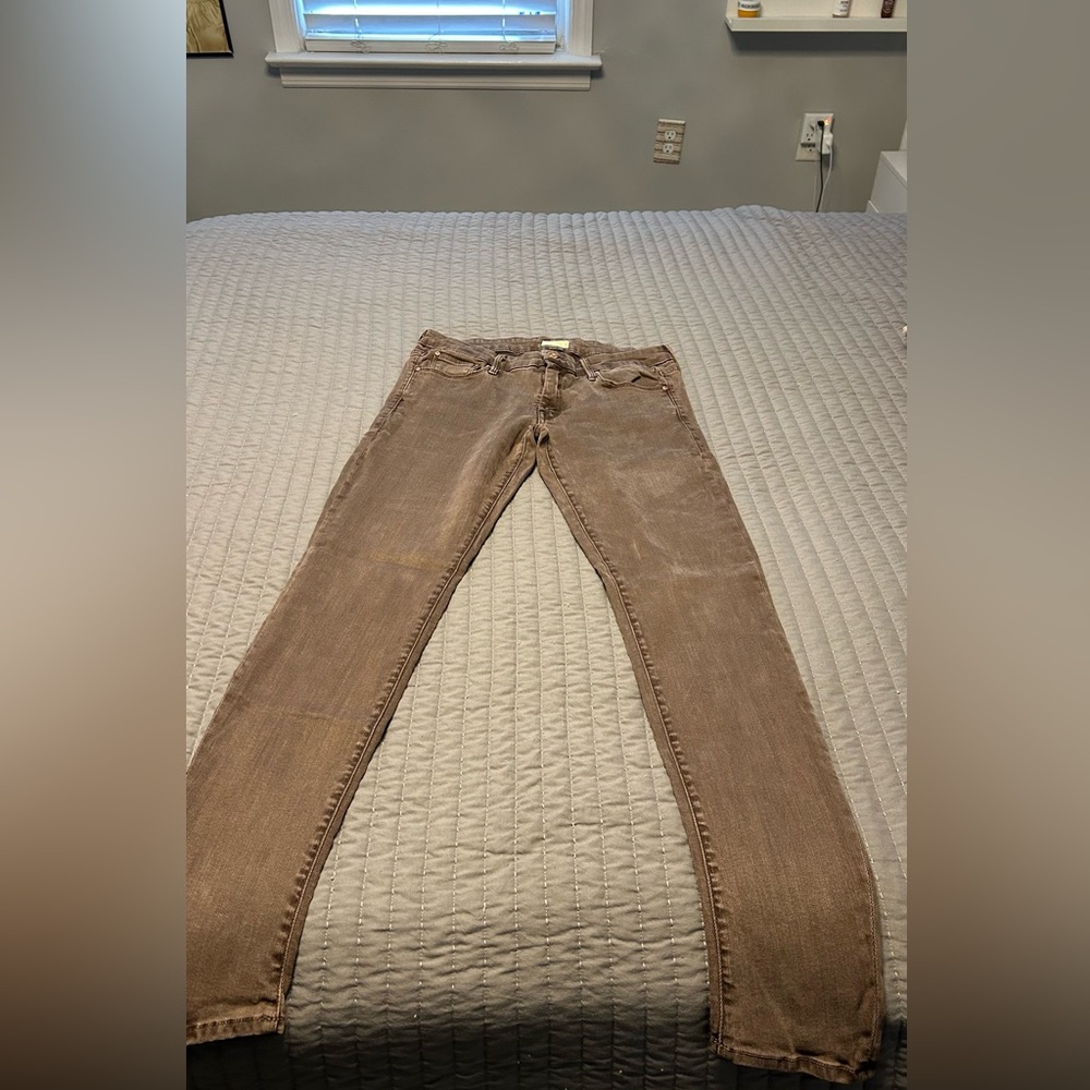 MOTHER Women's Tan Skinny Jeans